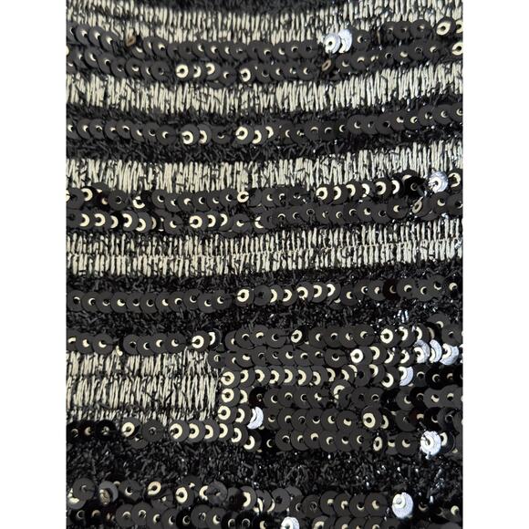 Muse by Marchesa Sequin Metallic Skirt Black Gold A-Line Cocktail NWT Size 10 - Picture 6 of 7
